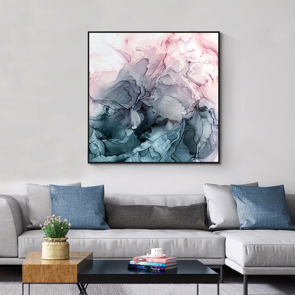 Wall Art - Marbled pink grey - Canvas Prints-Poster Prints - Art Prints ...