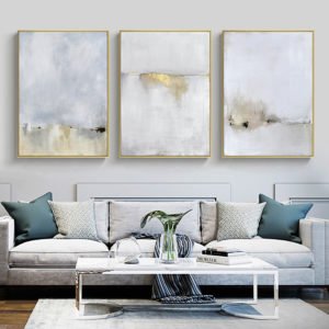 Wall art - Abstract gold white single II - Canvas Prints - Poster ...