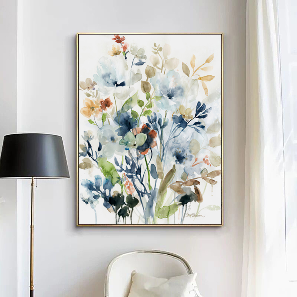 Wall art - Colourful Floras Watercolour style II - Canvas Prints ...