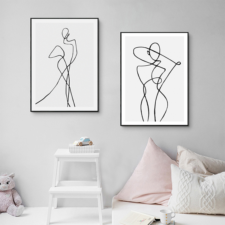 Wall art - Abstract Figures 2 sets- Canvas Prints- Poster Prints - Art ...