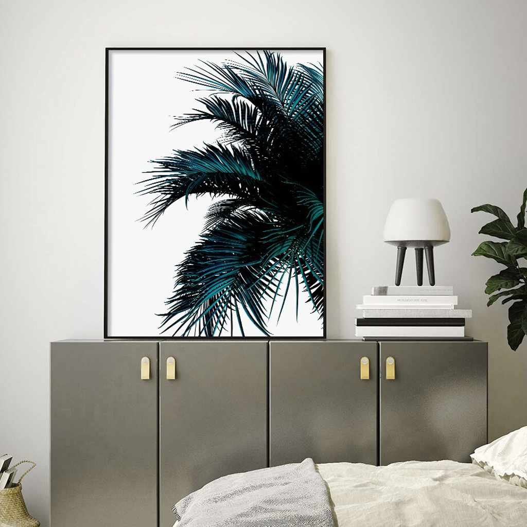 Wall art - Modern Dark Green Palm Tree 2 sets- Canvas Prints- Poster ...
