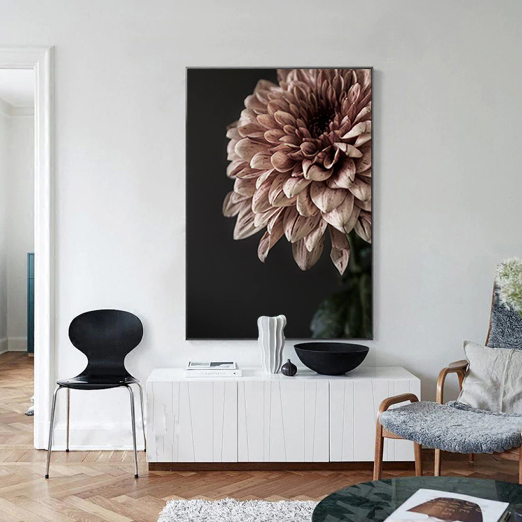 Wall art - Modern Pink Dahlia Floral - Canvas Prints - Poster Prints ...