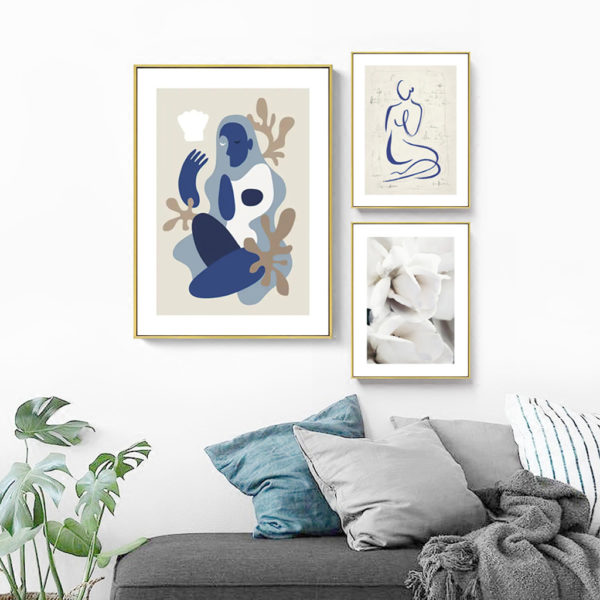 Wall art - Blue Figure - Canvas prints- Poster prints - Art Prints ...