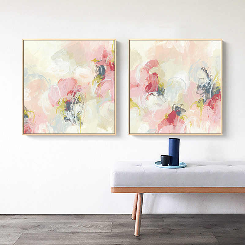 Wall Art - Pink Garden (2 sets)- Canvas Prints-Poster Prints - Art ...