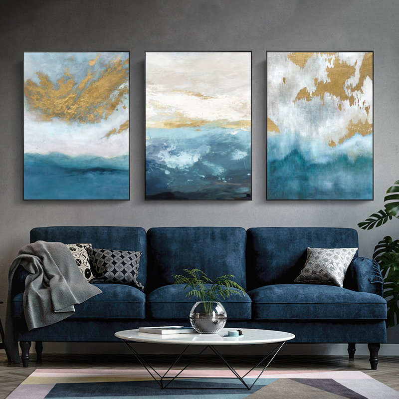 Wall Art prints - Abstract Sky And Sea ( 3 sets )- Poster Prints ...