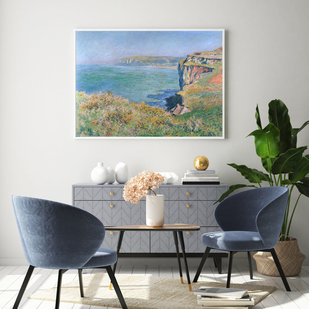 Wall Art - Cliff at Grainval By Monet - Canvas Prints-Poster Prints ...