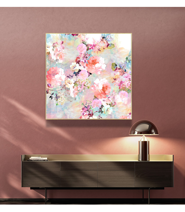 Wall Art - Romantic Pink Watercolor Chic Floral - Canvas Prints-Poster ...