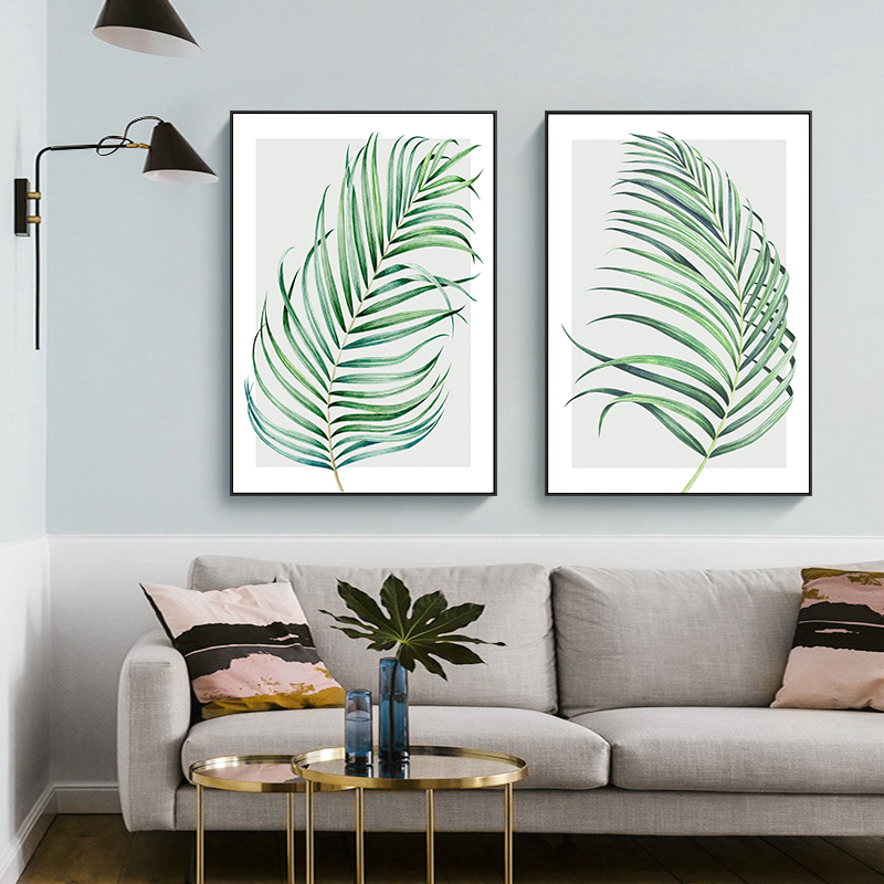 Wall art - Watercolour Palm 2 sets- Canvas Prints- Poster Prints - Art ...