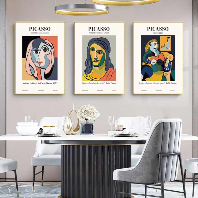 Wall Art - Abstract Figures By Pablo Picasso ( 3 Sets )- Poster Prints ...