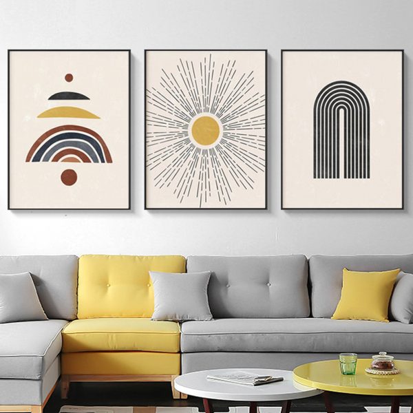 Wall Art - Sun And Rainbow ( 3 sets )- Poster Prints -Canvas Prints - Image 2