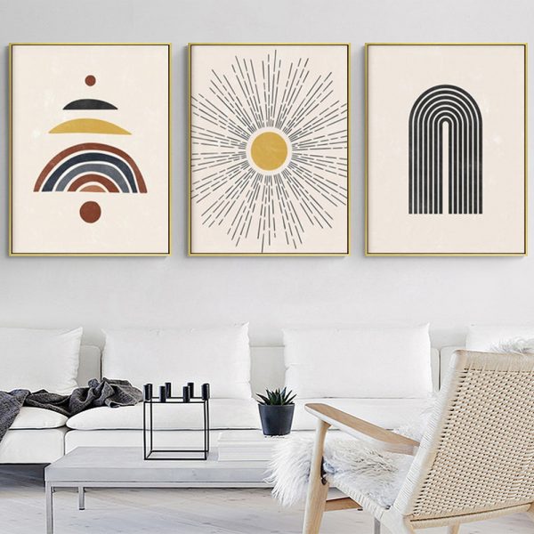 Wall Art - Sun And Rainbow ( 3 sets )- Poster Prints -Canvas Prints - Image 3