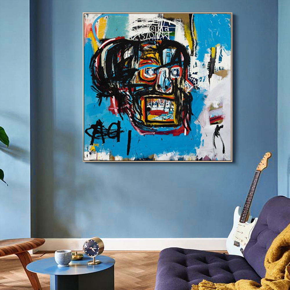 Wall Art - Blue Head By Basquiat - Canvas Prints-Poster Prints - Art ...