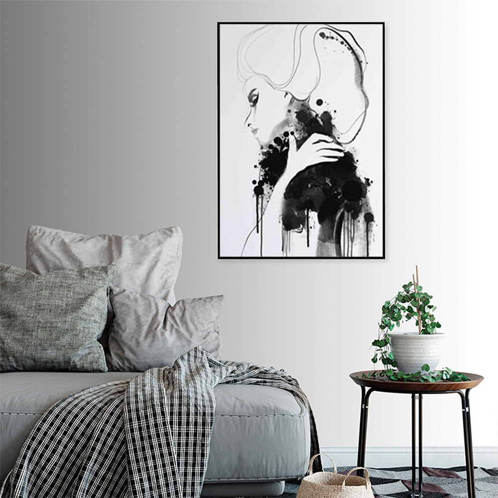 Wall Art - Vogue Girl Black and White - Canvas Prints-Poster Prints ...