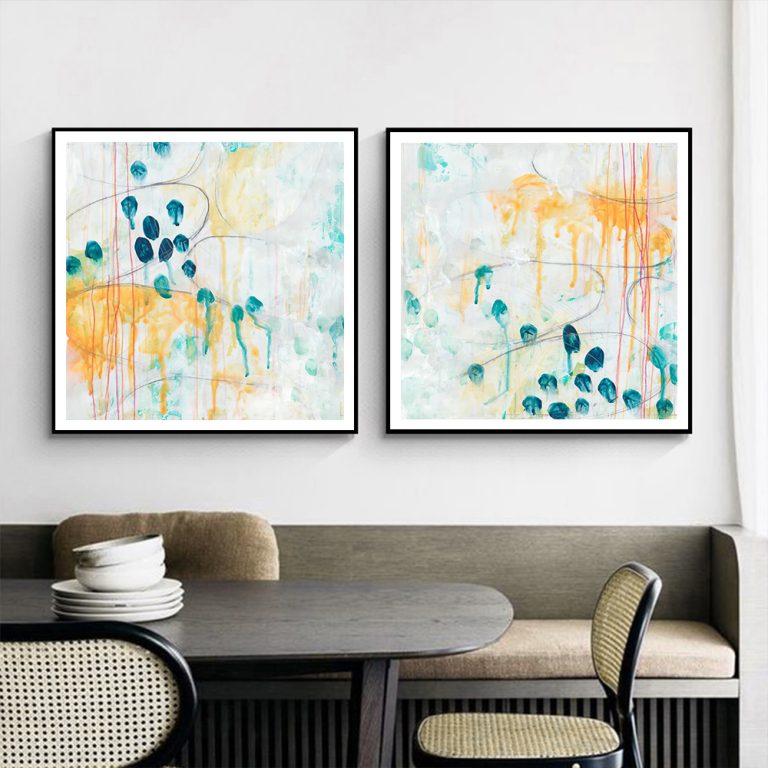 Wall Art - Abstract Olive (2 sets)- Canvas Prints-Poster Prints - Art ...